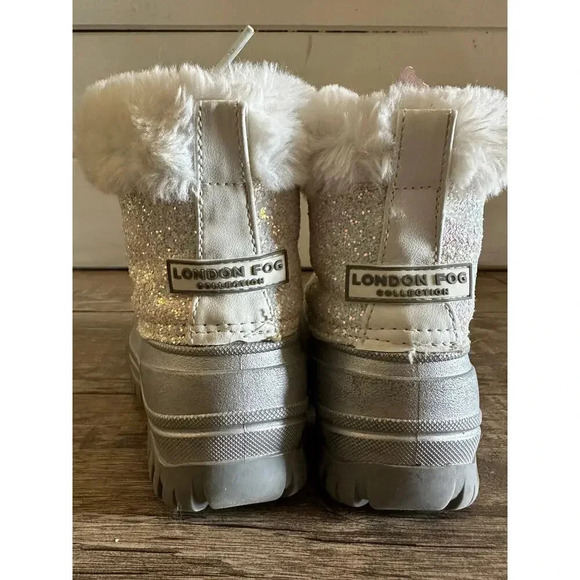 London Fog Collection Faux Fur Glitter Snow Boot Size 11 girls winter - Picture 6 of 10